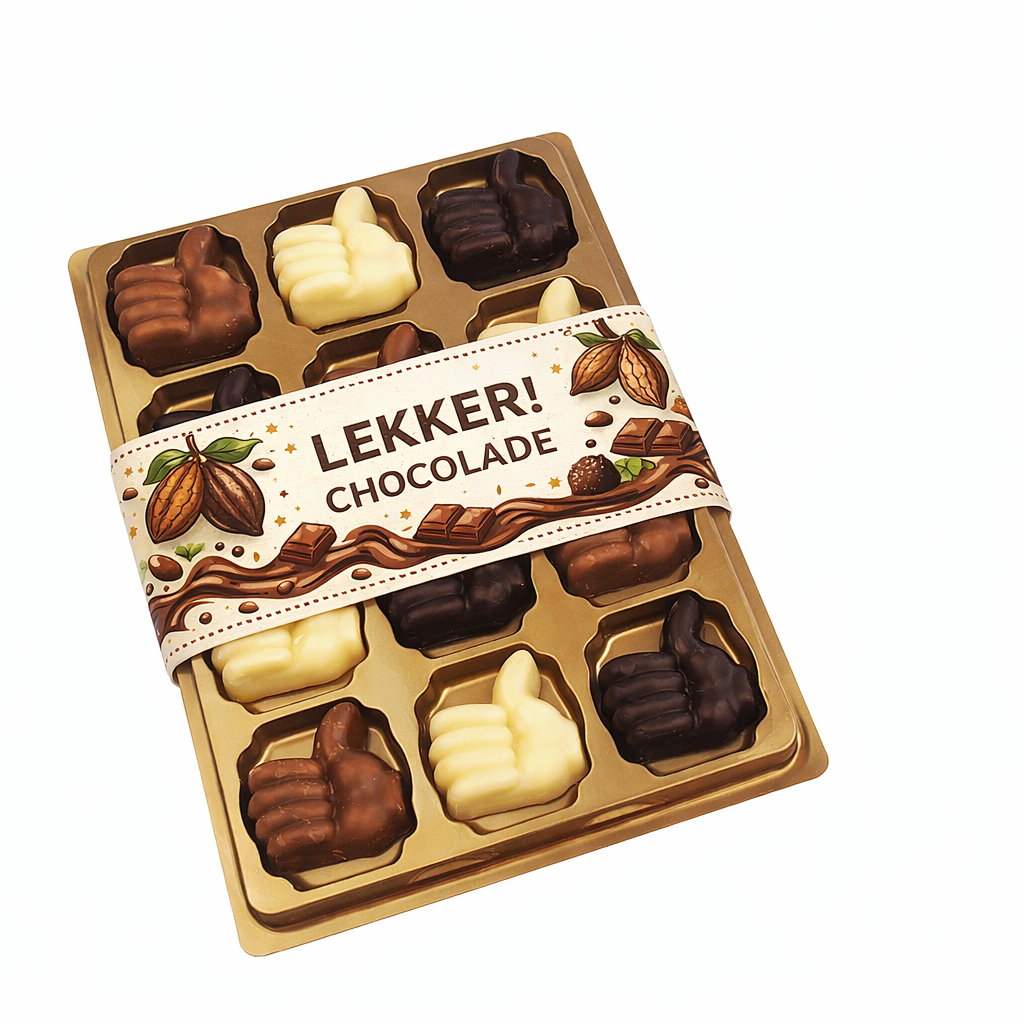 Like duim 12 chocolaatjes in doos